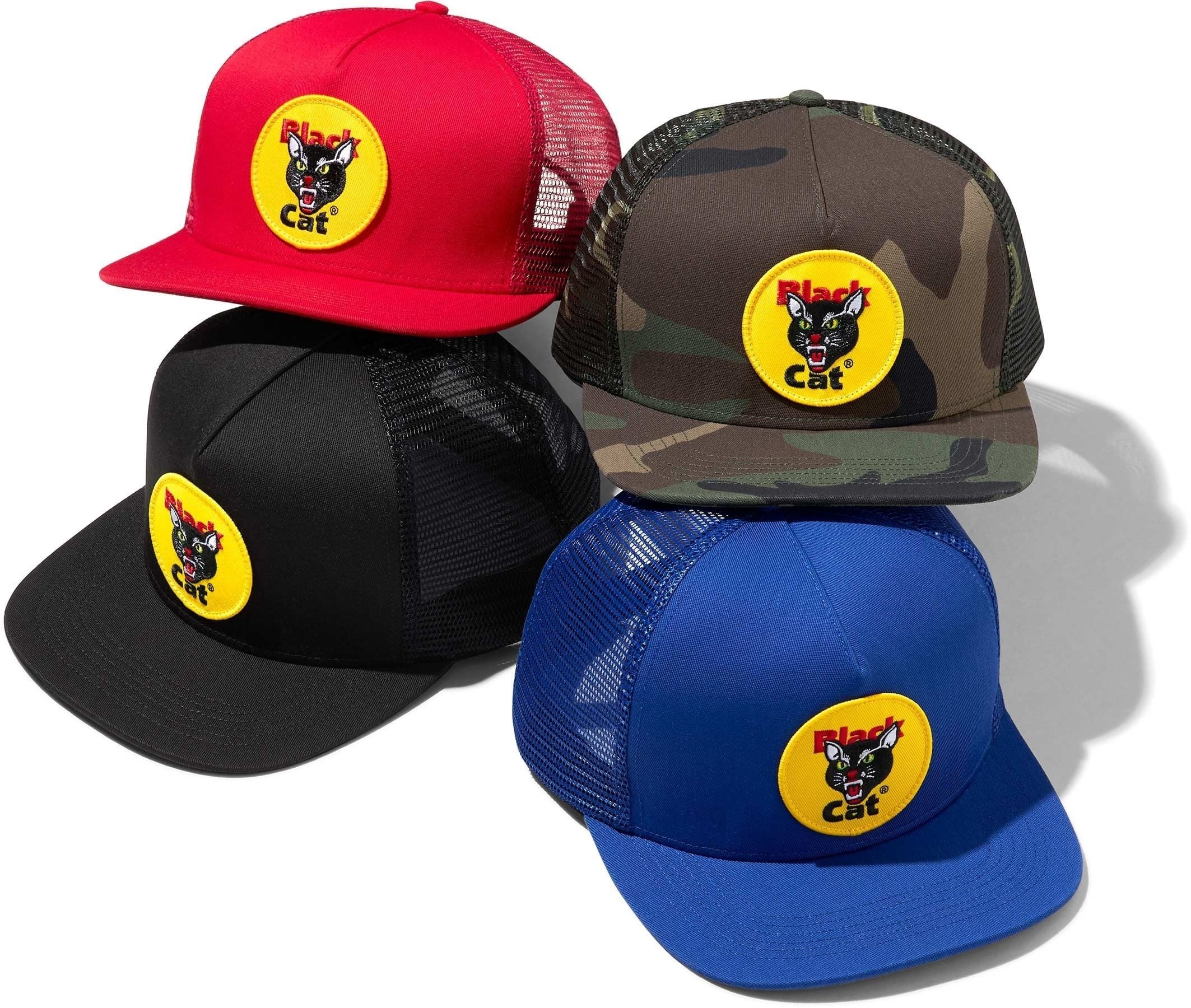 Black Cat Mesh Back 5-Panel